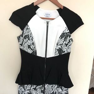 Bebe black & white dress